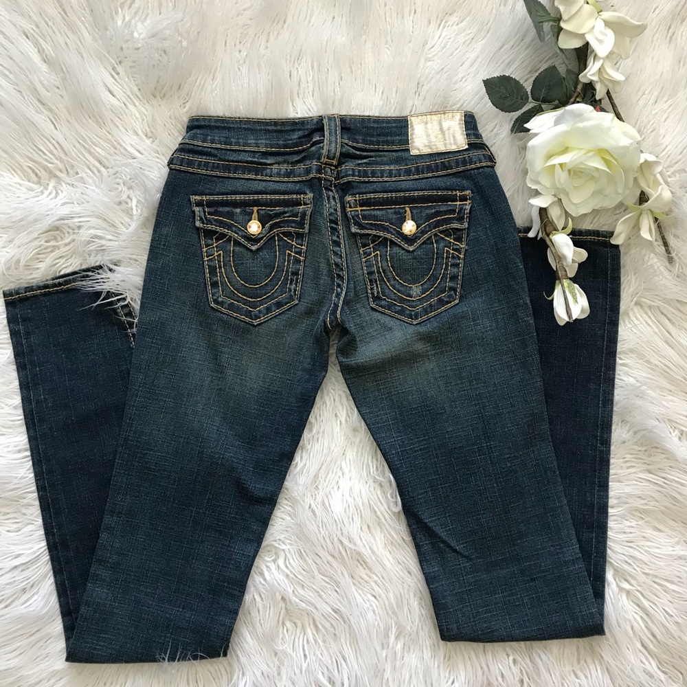 True religion dark wash skinny jean|  size 26